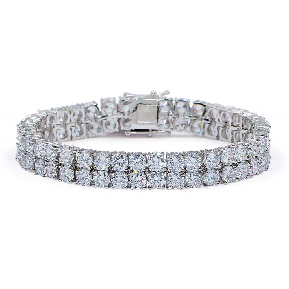 Tennis Bracelet 2 Rows AAA+ Cubic Zirconia Bracelets