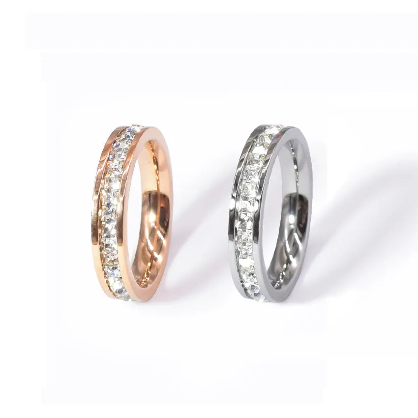 Zirconia Ring Rose Gold Silver